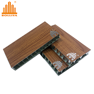 Customized 330x280x30mm curved decorative wall plastic doors durable aluminium honeycomb panel